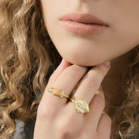 Gold-plated CROCO ring