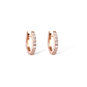 gold small hoop earrings with diamonds