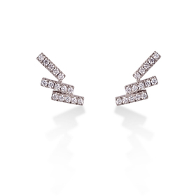 white gold skyline earrings with diamonds