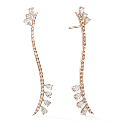 long gold earrings with diamonds saudade