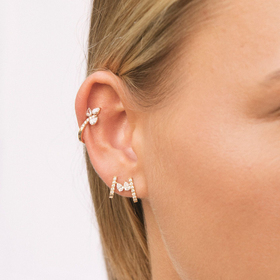 mono-earring piercing with diamonds de saudade