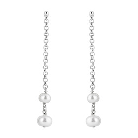 Pia pearl earrings with silver plated with pearls