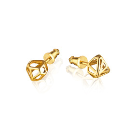 gold-plated silver cell mono studs