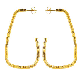 Gold-plated False demi-hoop earrings