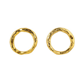 Gold-plated Circle Earrings