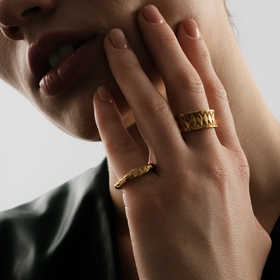 gold-plated Rhombus ring