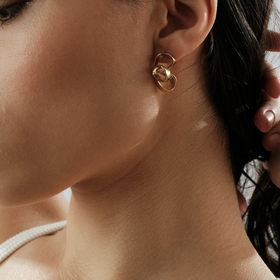 Gold-plated Kina Earrings