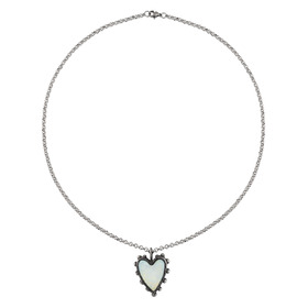 Heart pendant with mother-of-pearl glass