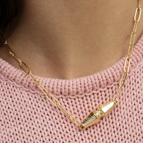 Gold-plated BICONE necklace
