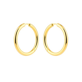 Classic large gold-plated silver hoop earrings