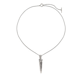 The pendant is a large arrow with a silver coating