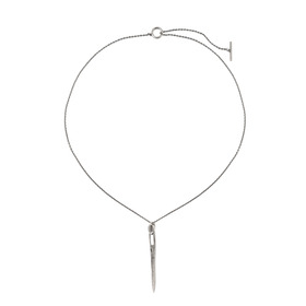 Silver-plated needle pendant