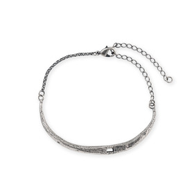 Silver-plated needle bracelet