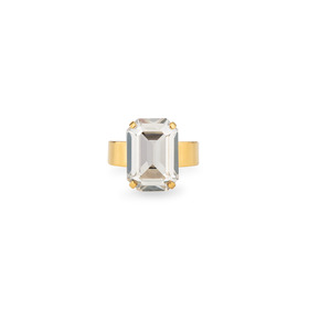 Gold-plated ring with adjustable size Octagon Gold