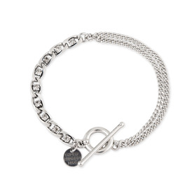 Lana bracelet with silver coating