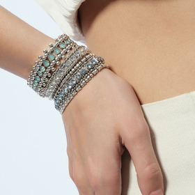 Roselynette bracelet with silver coating