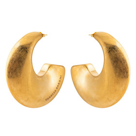 Large Golden Moon Earrings