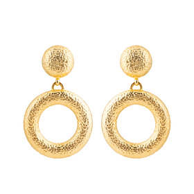 Gold-plated large earrings