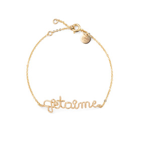 gold plated richelieu bracelet “je t’aime”