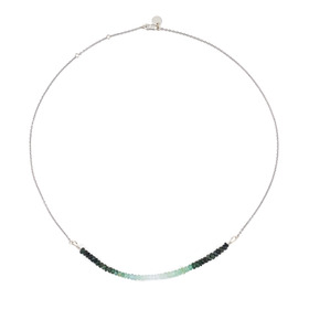 zenith necklace in sterling silver and emerald