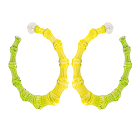 Yellow-green large hoops