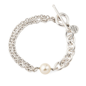 Claire pearl bracelet with silver coating