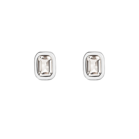 Silver base studs with crystal