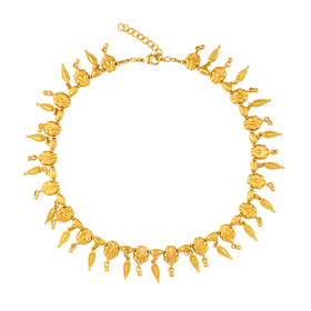 Gold-plated LUCILLA brass necklace