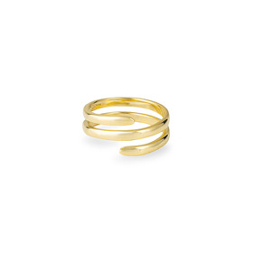 Gold-plated silver spring ring