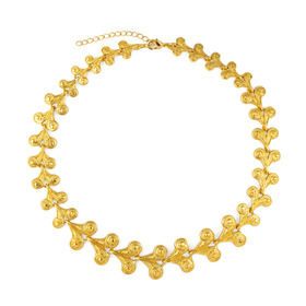 Gold-tone necklace with triangular links