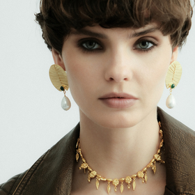 Gold-plated LUCILLA brass necklace