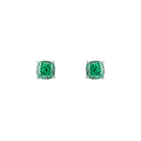 Stud earrings with green crystals
