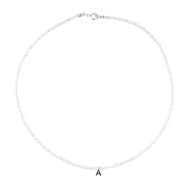 Pearl necklace with the letter A