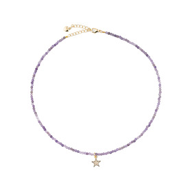 Amethyst choker with star pendant