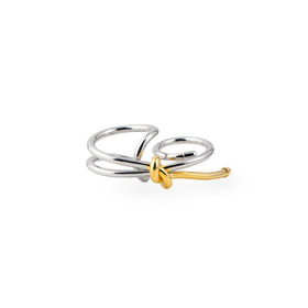 Bicolor "Knot" ring