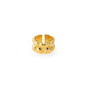 Gold-tone ring of hearts