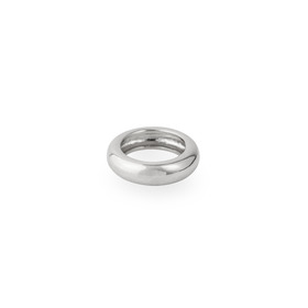 Smooth silver ring