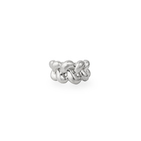 Silver-tone braid ring