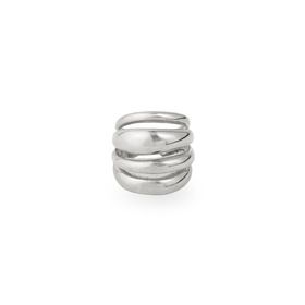 Silver ring with 4 stripes