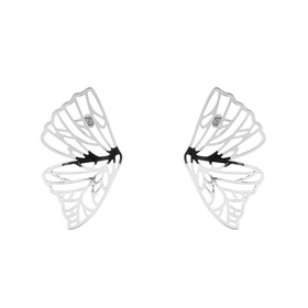 Silver Butterfly Wings Earrings