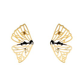Golden Butterfly Wings Earrings