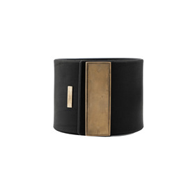 Leather bracelet with Sistema brass insert