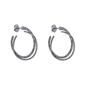 Silver INFINITO Hoop Earrings