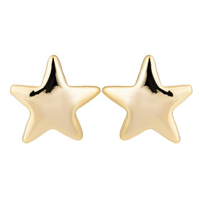Large Golden Star Earrings