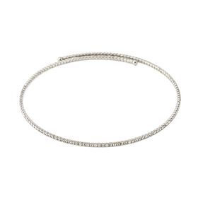 Silver choker with crystals