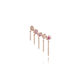Rose gold mono-earrings Miss. Doux