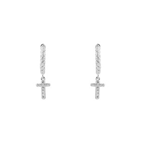 Silver earrings with crosses