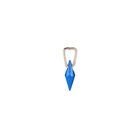 Blue pendant-crystal made of silver, covered with palladium