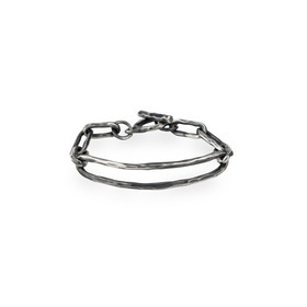 Chain bracelet with toggle lock