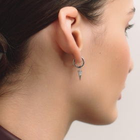 Silver cone earrings